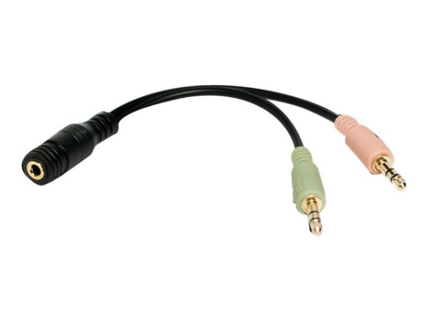 Logilink | Audio Adapter 3.5 Stereo 4-Pin Female to 2 x 3.5 Stereo Male | 4-pin 3.5 mm stereo jack | 2 x 3-pin stereo female socket - Image 2