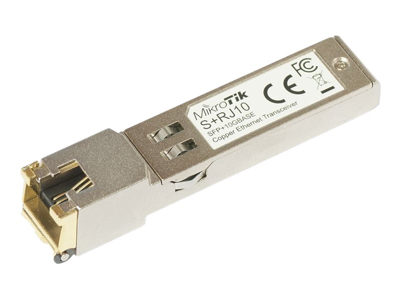MikroTik | S+RJ10 | SFP+ | Copper | RJ-45 | 10/100/1000/10000 Mbit/s | Maximum transfer distance 200 m | -20 to +60C | COMPATIBLE ONLY WITH ACTIVE COOLING SWITCHES (DISCONNECTS WITH PASSIVE COOLING SWITCHES) -20 to +60C - Image 2