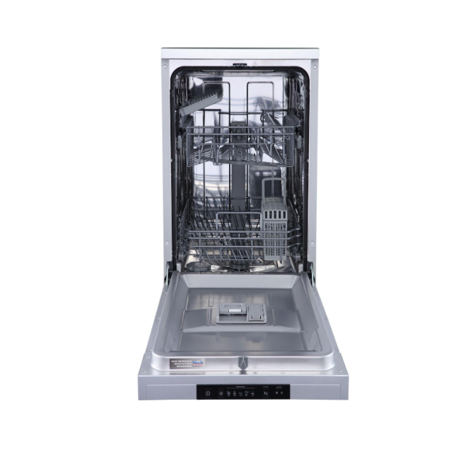 Dishwasher | GS520E15S | Free standing | Width 45 cm | Number of place settings 9 | Number of programs 5 | Energy efficiency class E | Display | AquaStop function | Grey - Image 4