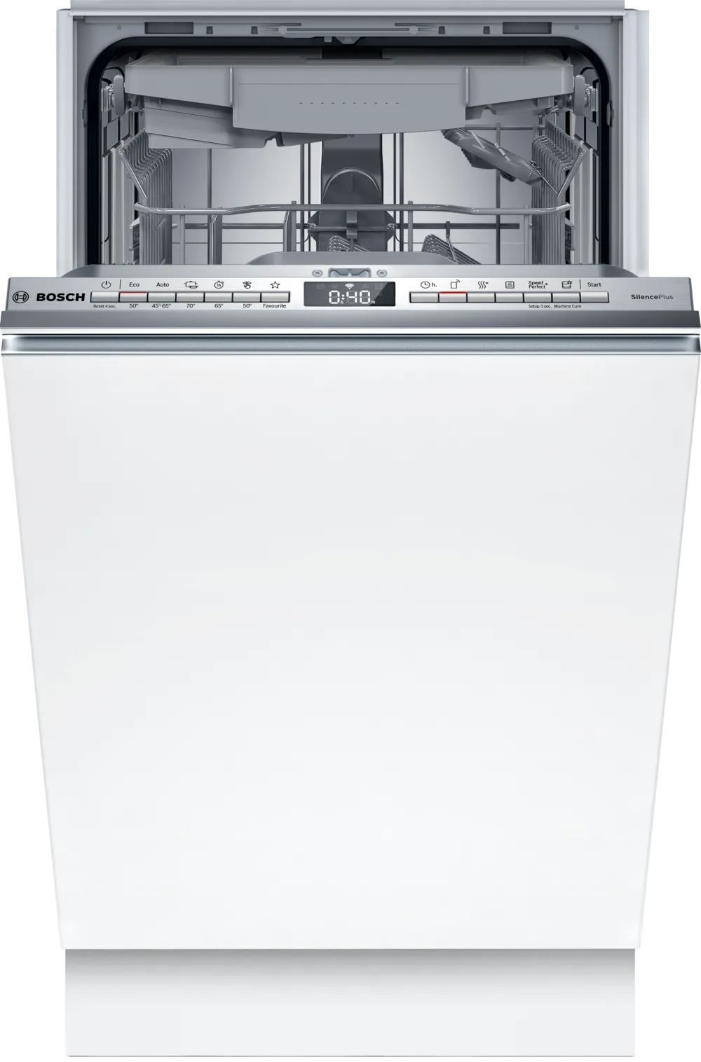Dishwasher | SPV4HMX10E | Built-in | Width 45 cm | Number of place settings 10 | Number of programs 6 | Energy efficiency class E | Display | AquaStop function | White