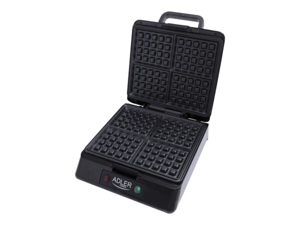 Adler | Waffle maker | AD 3036 | 1500 W | Number of pastry 4 | Belgium | Black - Image 2