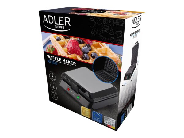 Adler | Waffle maker | AD 3036 | 1500 W | Number of pastry 4 | Belgium | Black - Image 6
