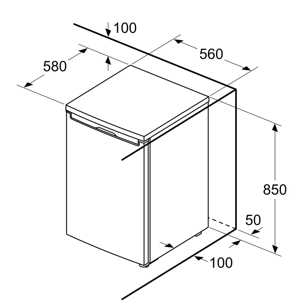 Bosch Refrigerator | KTL15NWEB | Energy efficiency class E | Free standing | Larder | Height 85 cm | Fridge net capacity 106 L | Freezer net capacity 14 L | Display | 39 dB | White - Image 4