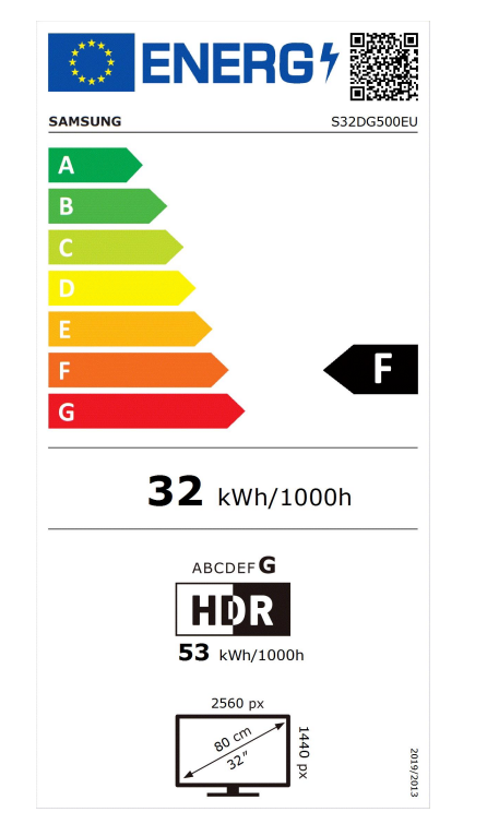 Samsung | LS32DG500EUXEN | 32 " | IPS | QHD | 16:9 | 180 Hz | 1 ms | 2560 x 1440 pixels | 350 cd/m² | HDMI ports quantity 1 | Black - Image 7