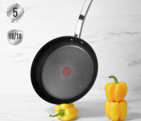 TEFAL | Frying Pan | B8170444 Intuition | Frying | Diameter 24 cm | Suitable for induction hob | Fixed handle | Black - Image 4