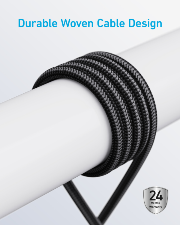 Anker 310 Braided Nylon Cable, Black | A81D6H11 | USB-C to USB-C - Image 4