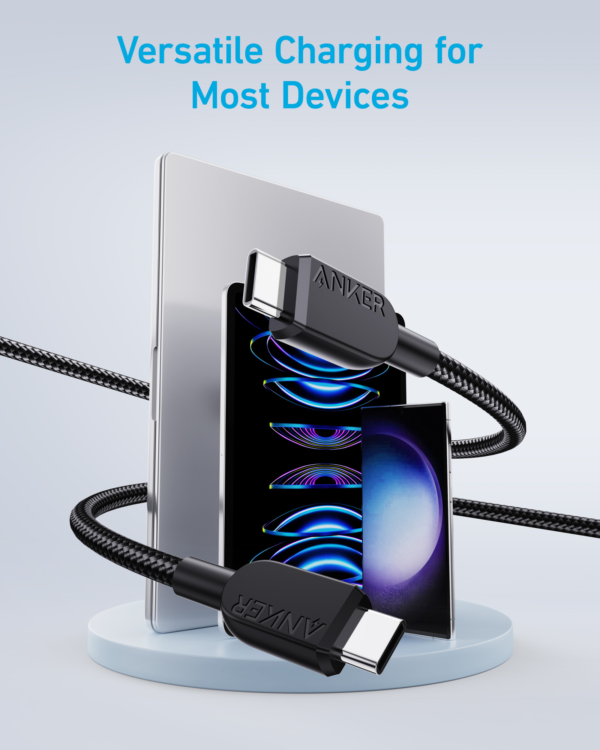 Anker 310 Braided Nylon Cable, Black | A81D5H11 | USB-C to USB-C - Image 3