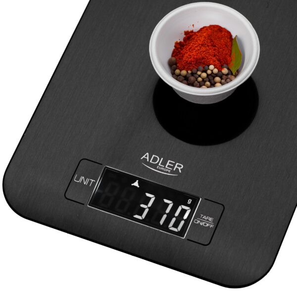 Adler Kitchen Scale | AD 3183b | Graduation 1 g | Black - Image 5