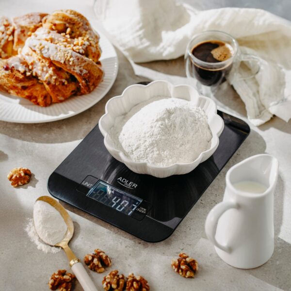 Adler Kitchen Scale | AD 3183b | Graduation 1 g | Black - Image 8