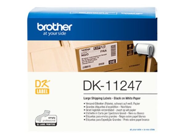 Brother | DK-11247 | Black on White | 180 labels per roll | 10.3 x 16.4 cm - Image 2