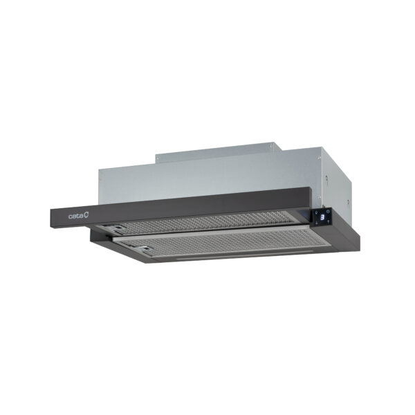 CATA | Hood | TFH 6630 BK /A | Telescopic | Energy efficiency class A+ | Width 60 cm | 605 m³/h | Touch Control | LED | Black - Image 2
