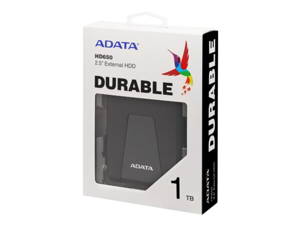 HD650 | 1000 GB | 2.5 " | USB 3.1 (backward compatible with USB 2.0) | Black | 1.Compatibility with specific host devices may vary and could be affected by system environment. 2.Connecting via USB 2.0 requires plugging in to two USB ports for sufficient power delivery. A USB Y-cable will be needed. - Image 5