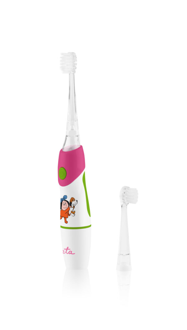 ETA | SONETIC Toothbrush | ETA071090010 | Battery operated | For kids | Number of brush heads included 2 | Number of teeth brushing modes Does not apply | Sonic technology | White/ pink - Image 5