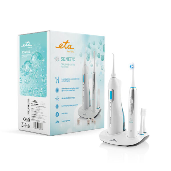 ETA | Oral care centre  (sonic toothbrush+oral irrigator) | ETA 2707 90000 | Rechargeable | For adults | White | Number of teeth brushing modes 3 - Image 10