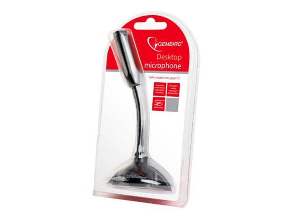 Gembird | Desktop microphone | MIC-D-02 | 3.5 mm | Black | 3.5 mm audio plug - Image 3