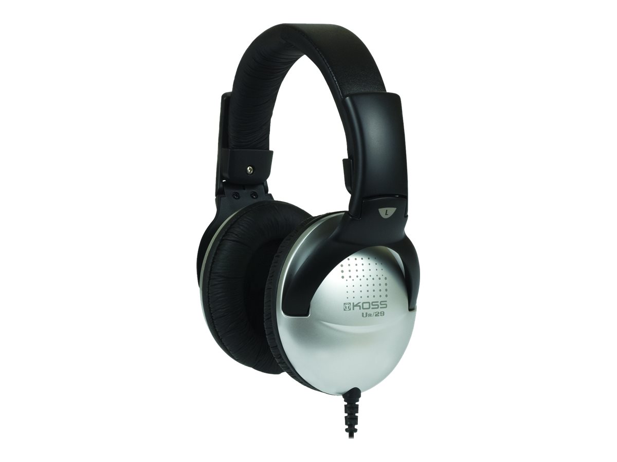 Koss | Headphones | UR29 | Wired | On-Ear | Noise canceling | Black/Silver - Image 3
