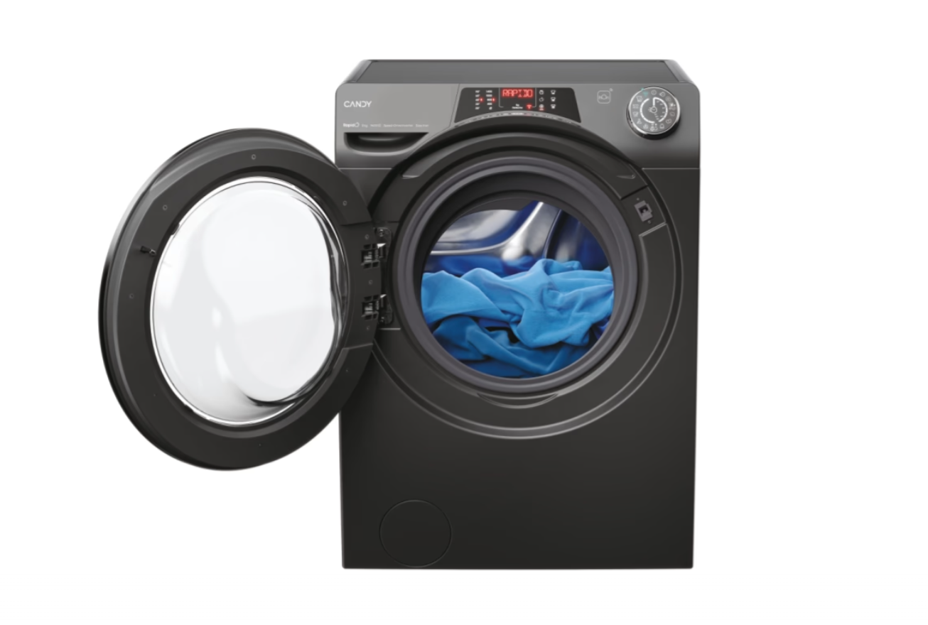 Candy Washing Machine | RO1484DWMCRT/1-S | Energy efficiency class A | Front loading | Washing capacity 8 kg | 1400 RPM | Depth 53 cm | Width 60 cm | Display | TFT | Steam function | Wi-Fi | Anthracite - Image 5