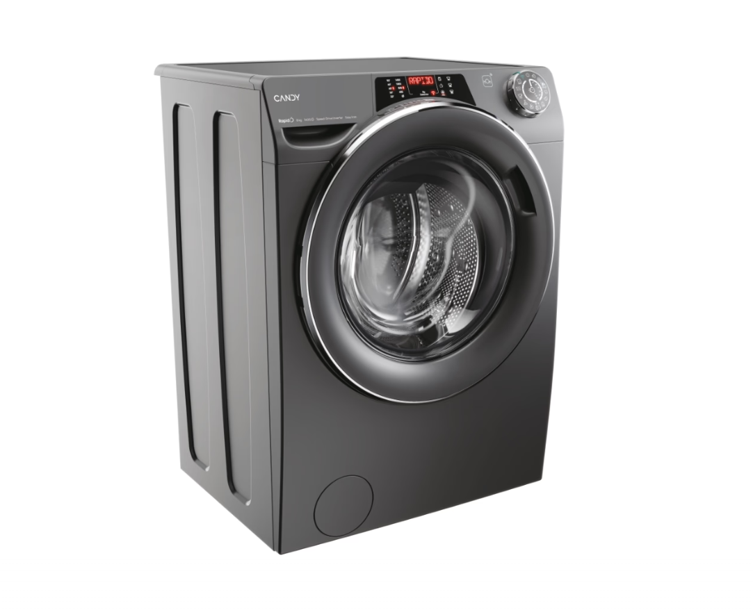 Candy Washing Machine | RO1484DWMCRT/1-S | Energy efficiency class A | Front loading | Washing capacity 8 kg | 1400 RPM | Depth 53 cm | Width 60 cm | Display | TFT | Steam function | Wi-Fi | Anthracite - Image 7