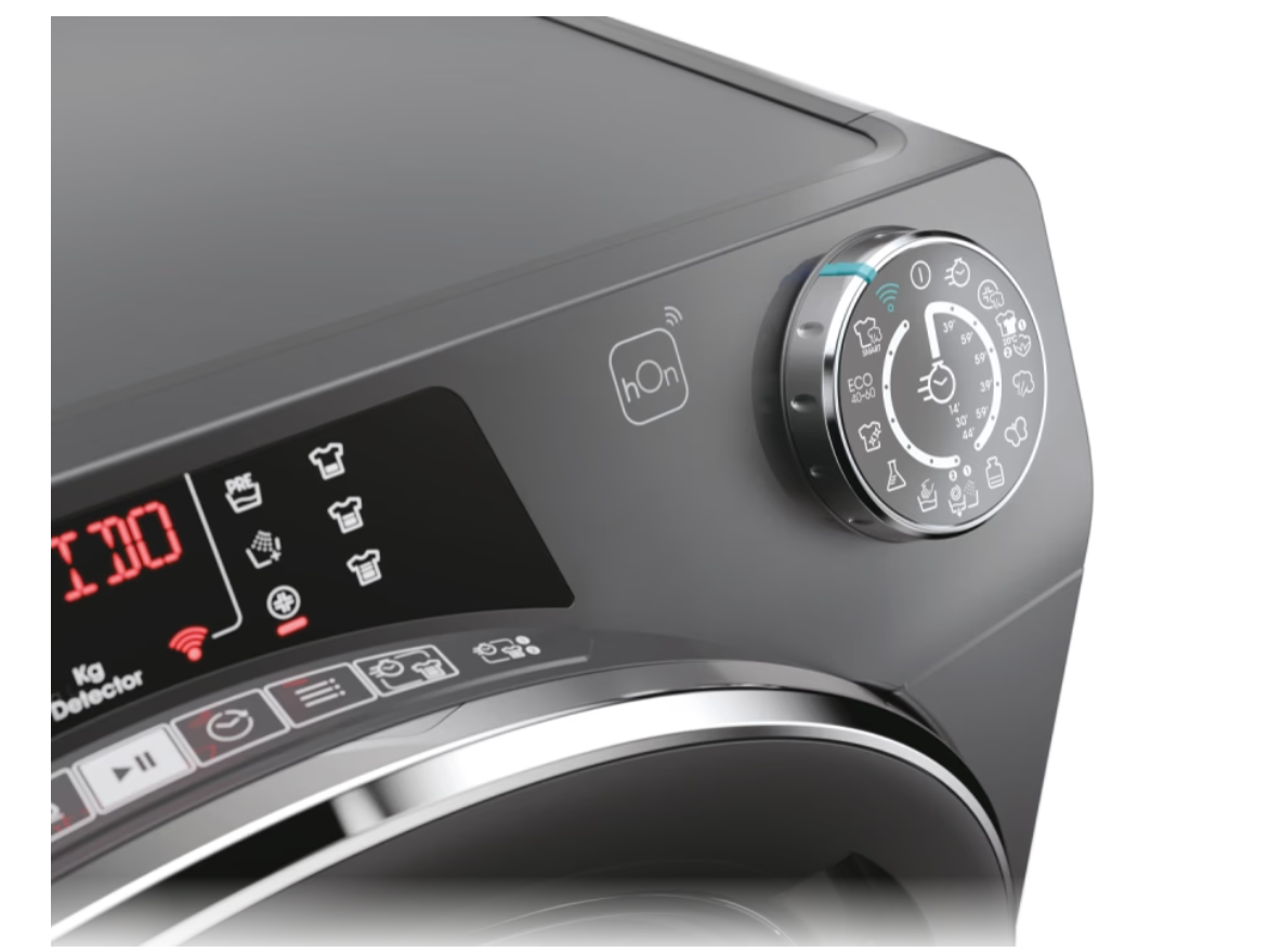 Candy Washing Machine | RO1484DWMCRT/1-S | Energy efficiency class A | Front loading | Washing capacity 8 kg | 1400 RPM | Depth 53 cm | Width 60 cm | Display | TFT | Steam function | Wi-Fi | Anthracite - Image 9