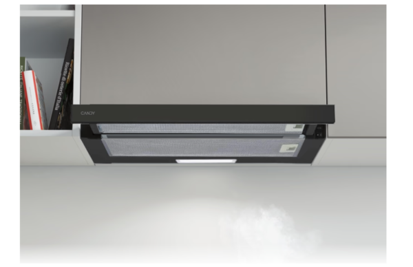 Candy Hood | CBT60RBG | Telescopic | Energy efficiency class C | Width 60 cm | 402 m³/h | Mechanical | LED | Black - Image 6