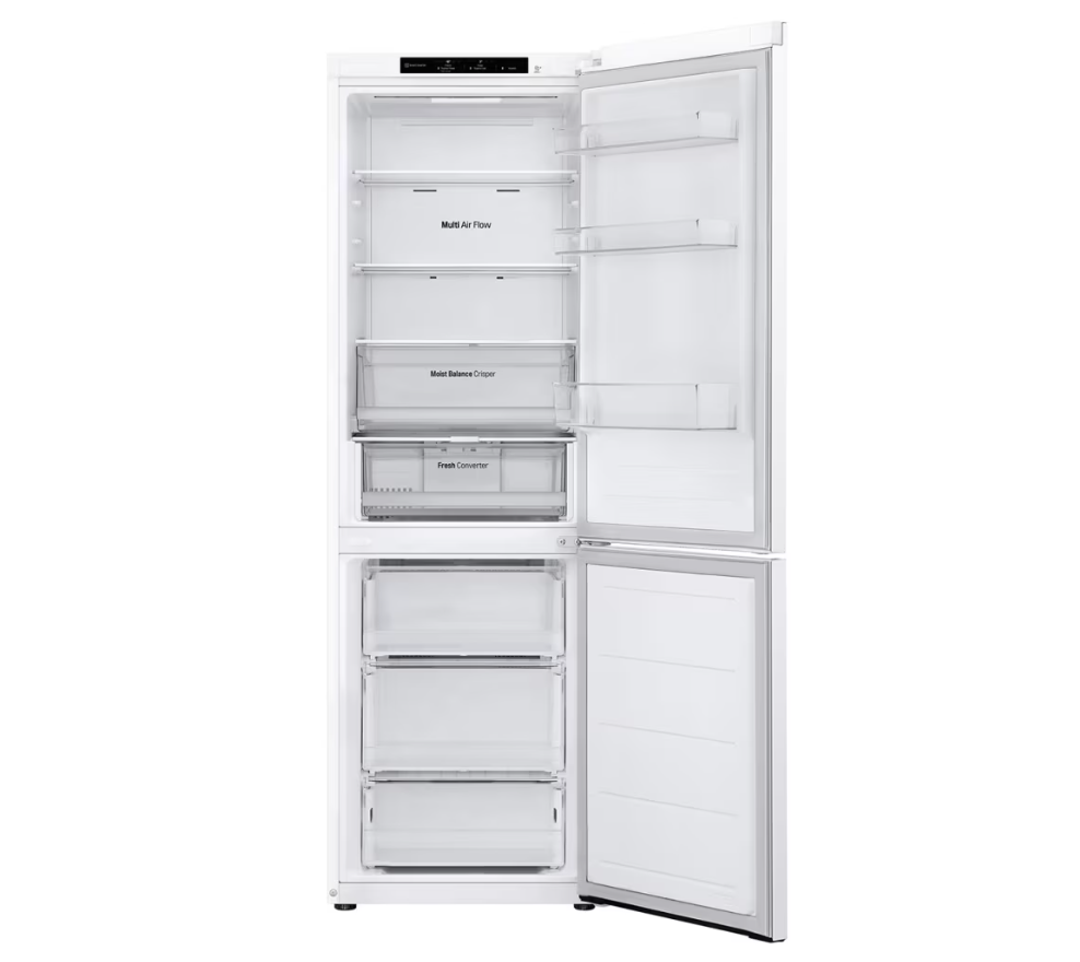 LG Refrigerator | GBV3100ESW | Energy efficiency class E | Free standing | Combi | Height 186 cm | No Frost system | Fridge net capacity 234 L | Freezer net capacity 110 L | Display | 35 dB | White - Image 4