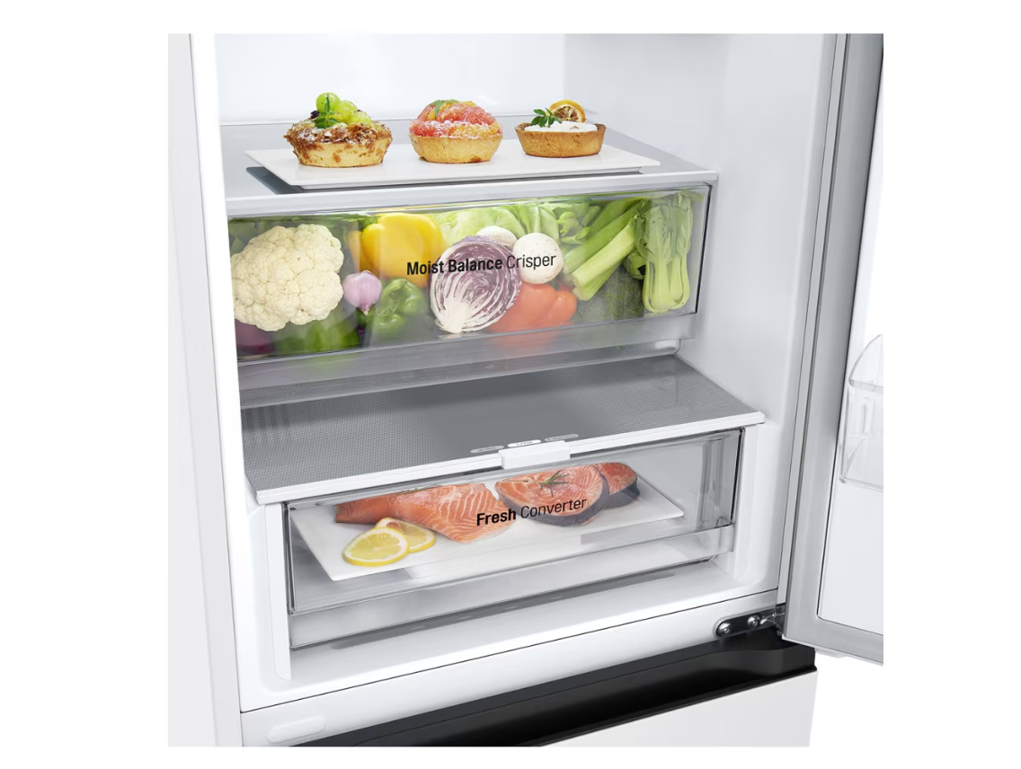LG Refrigerator | GBV3100ESW | Energy efficiency class E | Free standing | Combi | Height 186 cm | No Frost system | Fridge net capacity 234 L | Freezer net capacity 110 L | Display | 35 dB | White - Image 7