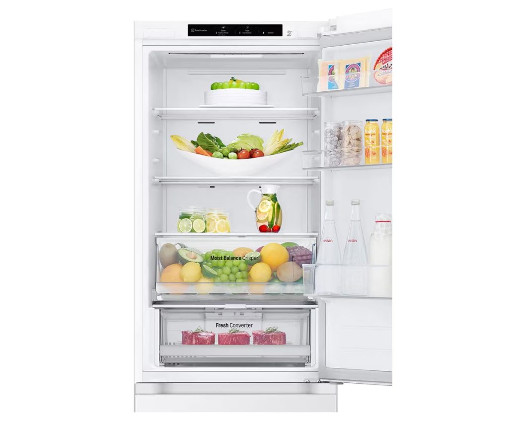 LG Refrigerator | GBV3100ESW | Energy efficiency class E | Free standing | Combi | Height 186 cm | No Frost system | Fridge net capacity 234 L | Freezer net capacity 110 L | Display | 35 dB | White - Image 9