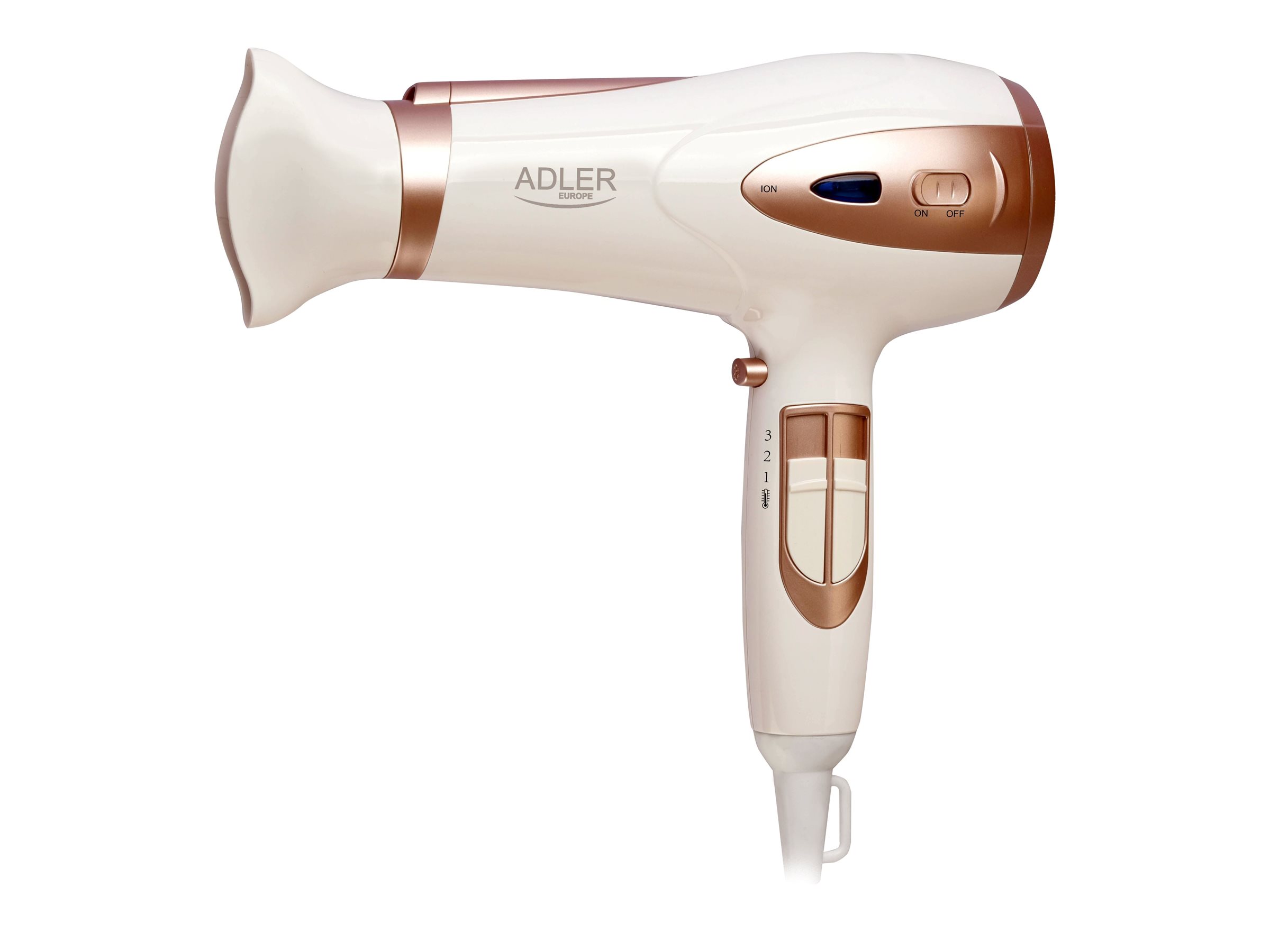 Adler | Hair Dryer | AD 2248 | 2400 W | Number of temperature settings 3 | Ionic function | Diffuser nozzle | White - Image 2