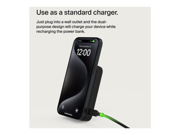 Belkin BoostCharge Pro Magnetic Power Bank with Qi2 15W 10K | 10000 mAh | Black - Image 9