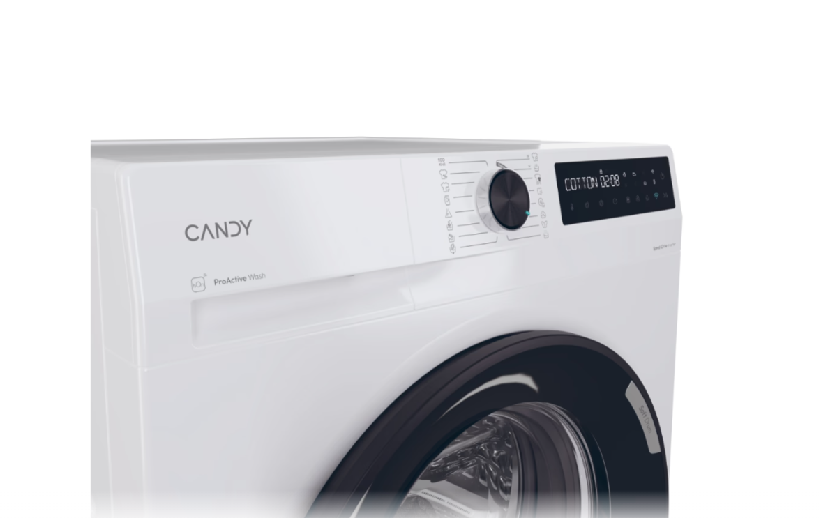 Candy Washing Machine | BR 48B6-S | Energy efficiency class A | Front loading | Washing capacity 8 kg | 1400 RPM | Depth 53 cm | Width 60 cm | Display | LCD | Steam function | Wi-Fi | White - Image 6