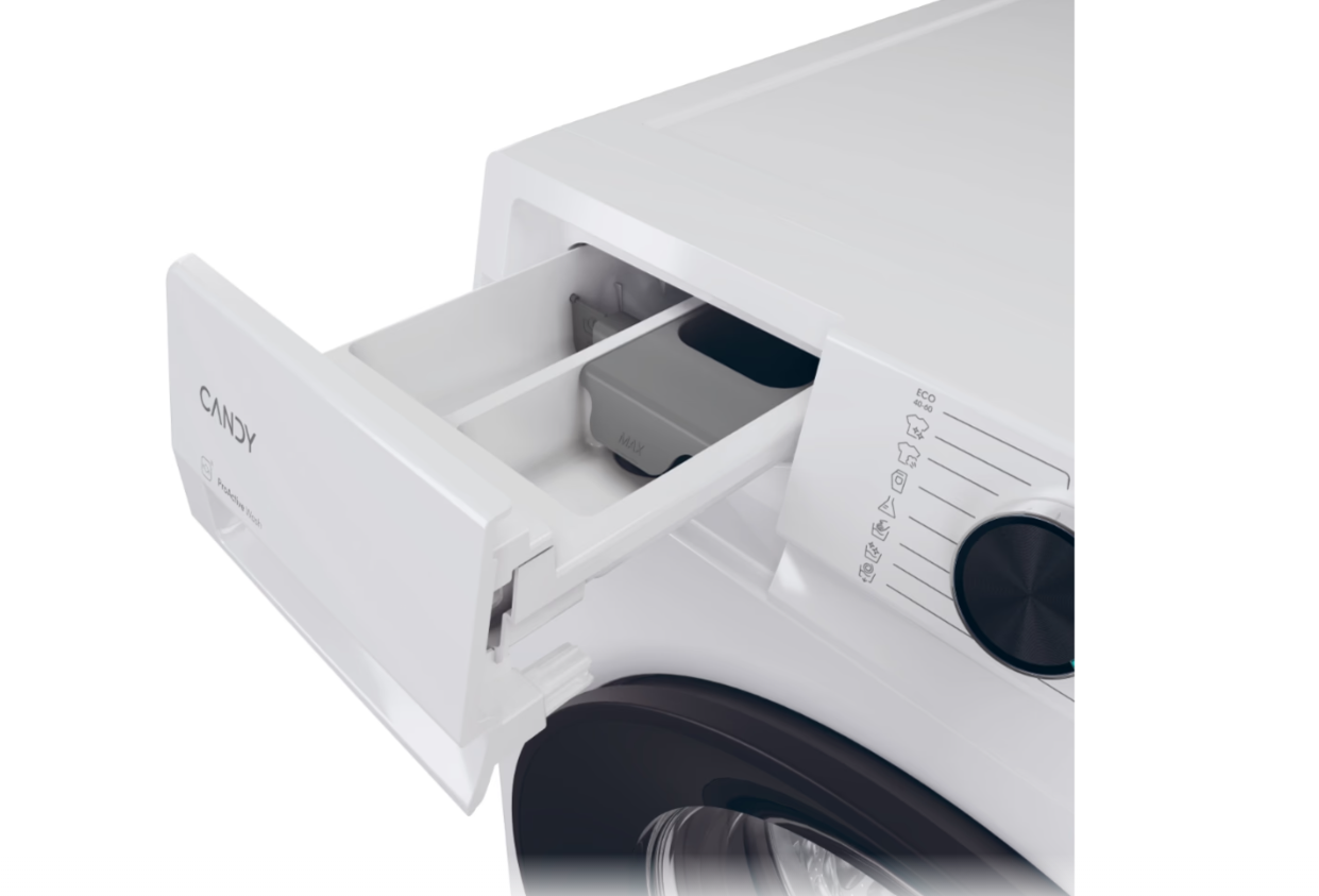 Candy Washing Machine | BR 48B6-S | Energy efficiency class A | Front loading | Washing capacity 8 kg | 1400 RPM | Depth 53 cm | Width 60 cm | Display | LCD | Steam function | Wi-Fi | White - Image 7