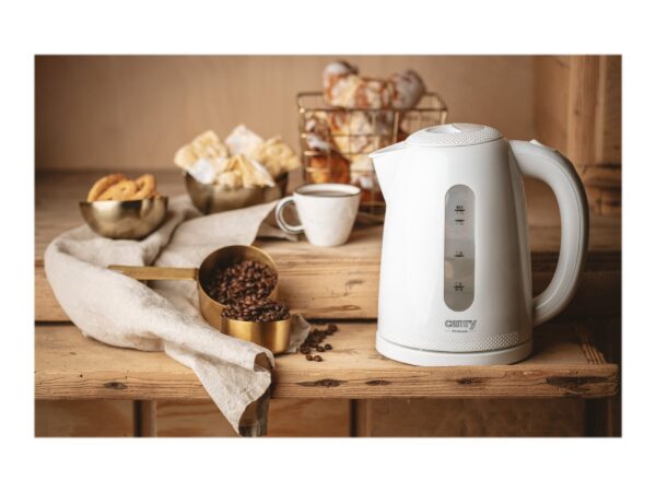 Camry | Kettle | CR 1254 | Standard | 2200 W | 1.7 L | Plastic | 360° rotational base | White - Image 9