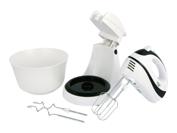 Adler | Mixer | AD 4206 | Mixer with bowl | 300 W | Number of speeds 5 | Turbo mode | White - Image 4
