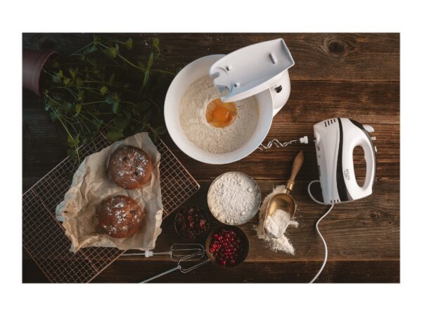 Adler | Mixer | AD 4206 | Mixer with bowl | 300 W | Number of speeds 5 | Turbo mode | White - Image 9
