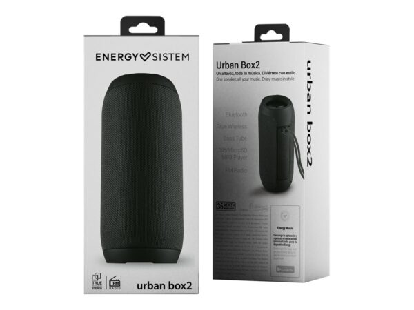 Energy Sistem | Speaker | Urban Box 2 | 10 W | Bluetooth | Onyx | Wireless connection - Image 10