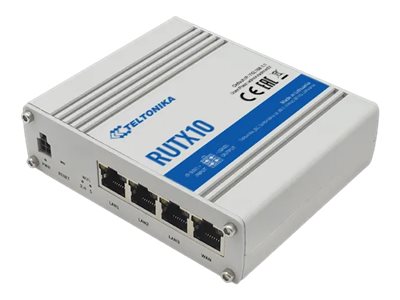 Industrial Router | RUTX10 | 802.11ac | 867 Mbit/s | 10/100/1000 Mbit/s | Ethernet LAN (RJ-45) ports 4 | Mesh Support No | MU-MiMO No | No mobile broadband | 1 | 24 month(s) - Image 2