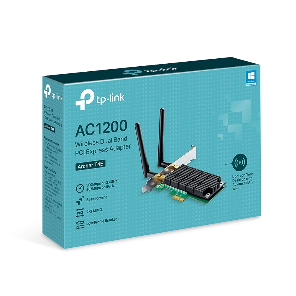 TP-LINK Archer T4E Dual Band PCI Express Adapter 2.4GHz/5GHz, 802.11ac, 300+867 Mbps, 2xDetachable antennas - Image 7