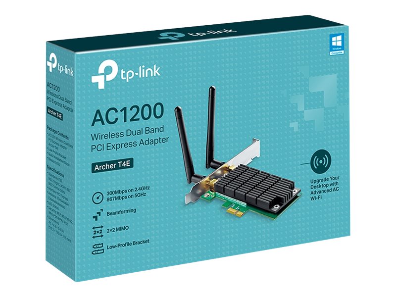 TP-LINK Archer T4E Dual Band PCI Express Adapter 2.4GHz/5GHz, 802.11ac, 300+867 Mbps, 2xDetachable antennas - Image 8
