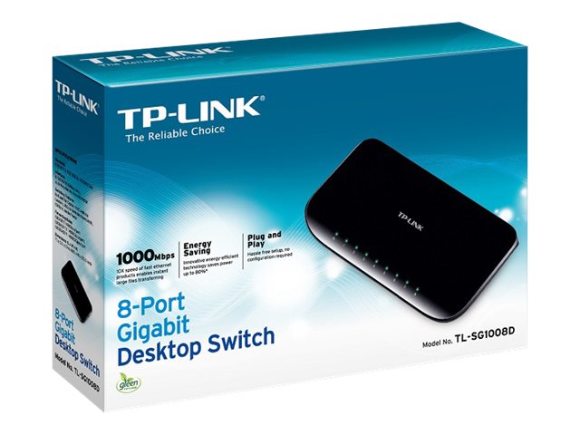 TP-LINK | Switch | TL-SG1008D | Unmanaged | Desktop | Gigabit Ethernet (copper) ports quantity 8 | Power supply type External | 36 month(s) - Image 8
