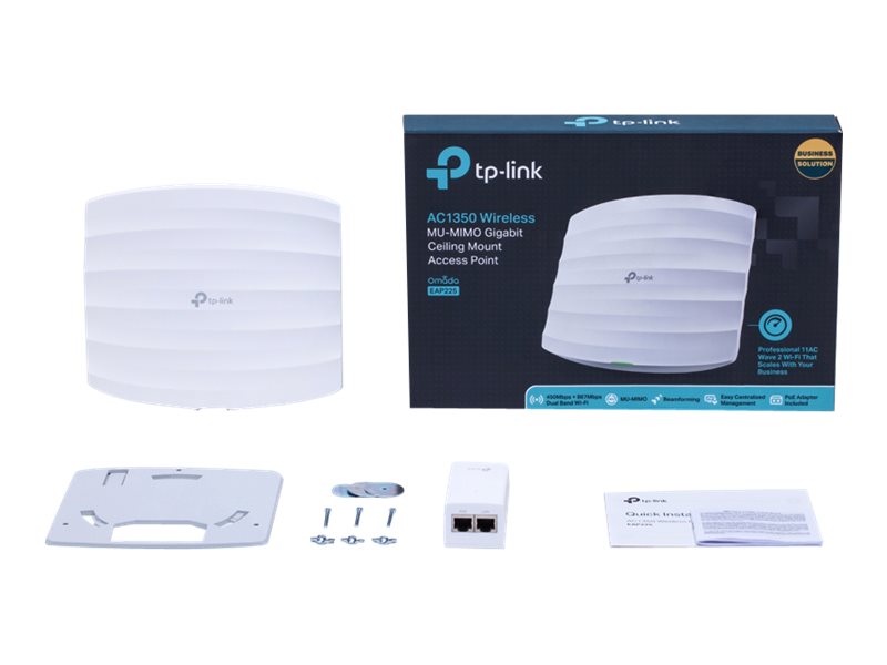 TP-LINK | Access Point | EAP225 | 802.11ac | 2.4GHz/5GHz | 450+867 Mbit/s | 10/100/1000 Mbit/s | Ethernet LAN (RJ-45) ports 1 | MU-MiMO Yes | PoE in | Antenna type 5xInternal - Image 10