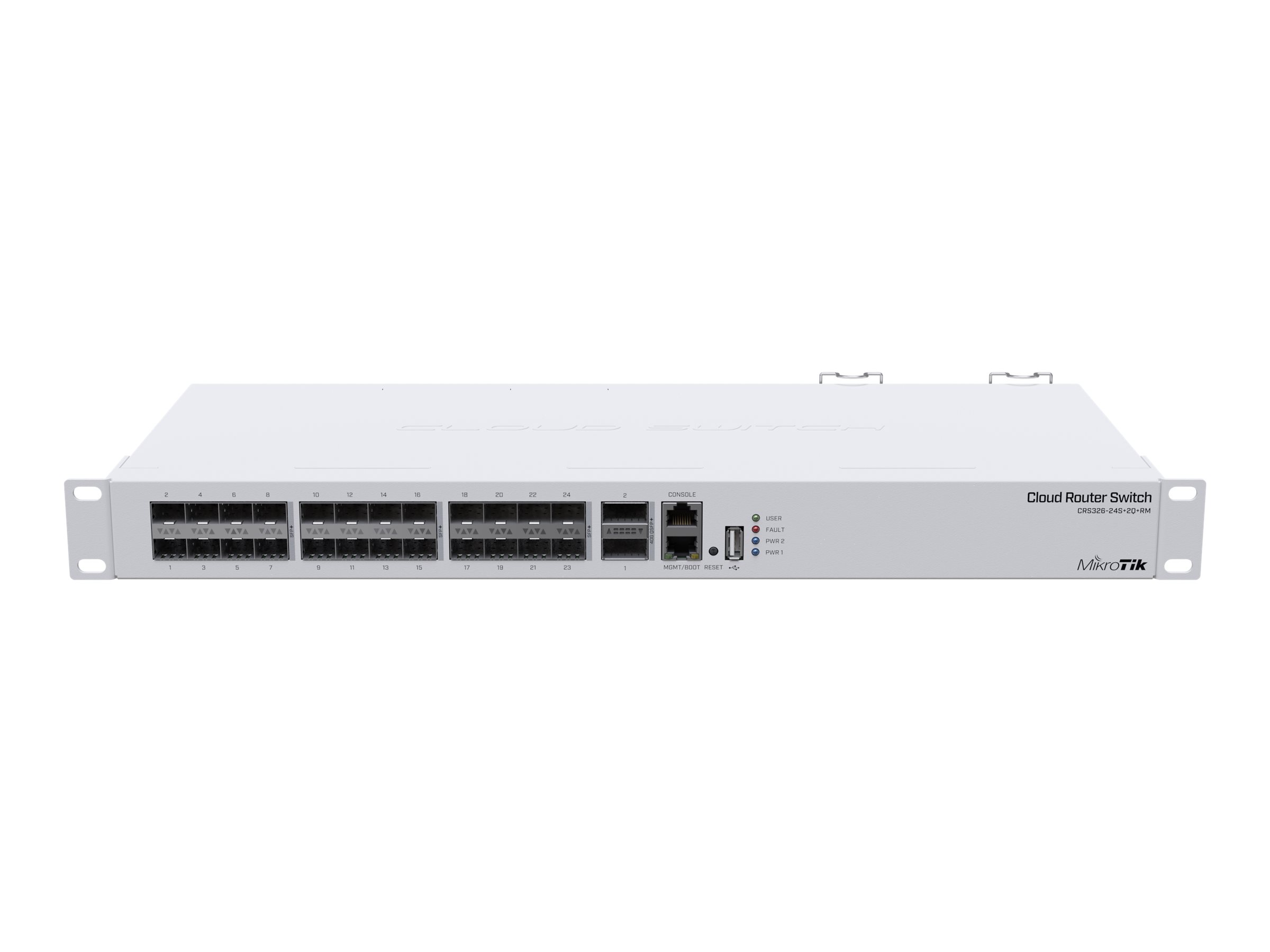 MikroTik Cloud Router Switch 326-24S+2Q+RM with RouterOS L5, 1U rackmount Enclosure - Image 2