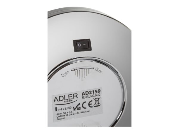 Adler | Mirror | AD 2159 | 15 cm | LED mirror | Chrome - Image 8