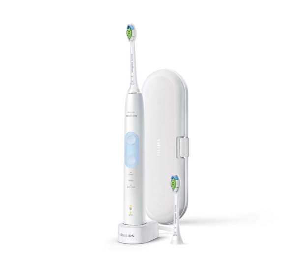 Philips | Sonicare ProtectiveClean 5100 Electric Toothbrush | HX6859/29 | Rechargeable | For adults | Number of brush heads included 2 | Number of teeth brushing modes 3 | Sonic technology | White/Light Blue