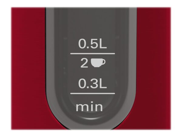 Bosch | Kettle | DesignLine TWK4P434 | Electric | 2400 W | 1.7 L | Stainless steel | 360° rotational base | Red/Black - Image 10