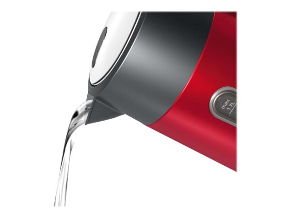 Bosch | Kettle | DesignLine TWK4P434 | Electric | 2400 W | 1.7 L | Stainless steel | 360° rotational base | Red/Black - Image 12