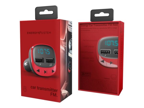 Energy Sistem Car FM Transmitter , Red | Energy Sistem - Image 9