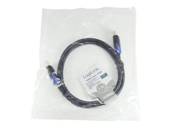 Logilink CH0061 HDMI Cable 2.0 bulk M/M 1.0m black | Logilink | HDMI (type A) male | HDMI (type A) male | HDMI to HDMI | 1 m - Image 5