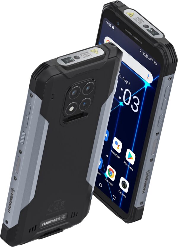 Hammer Construction | Silver | 6 " | IPS | 1080 x 2160 pixels | Mediatek | G85 | Internal RAM 6 GB | 128 GB | microSD | Dual SIM | Nano SIM | 3G | 4G | Main camera resolution 16 MP | Secondary camera resolution 8 MP | Android | 12 | 6000 mAh - Image 8