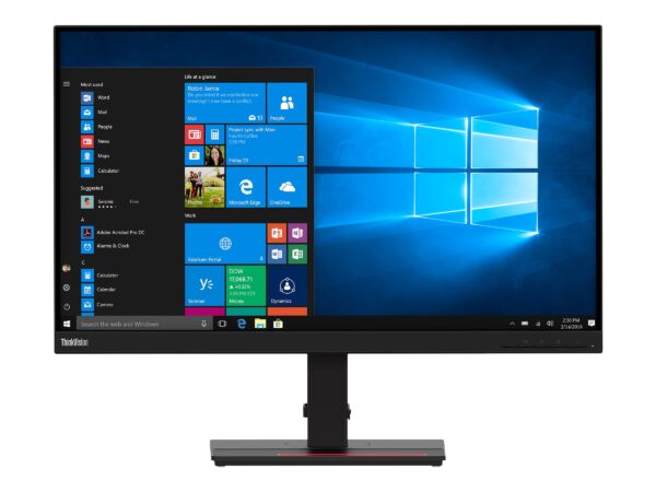 Lenovo | ThinkVision | T27q-20 | 27 " | IPS | QHD | 16:9 | 60 Hz | 4 ms | 2560 x 1440 pixels | 350 cd/m² | HDMI ports quantity 1 x HDMI 1.4 | Raven Black | Warranty 36 month(s) - Image 2