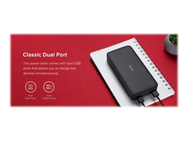Xiaomi | Redmi Fast Charge Power Bank | 20000 mAh | Black - Image 7